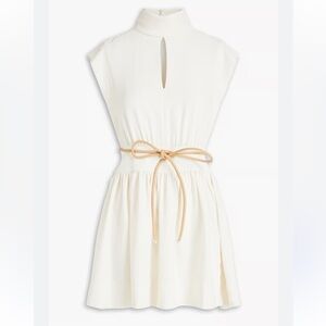 ZIMMERMANN Belted Twill Mini Dress - Off-White NEW NWT